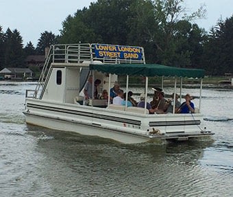 On the boat at Choctaw Lake - Lower London Street Dixieland Band